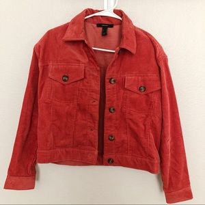 Burnt orange corduroy jacket from forever 21
